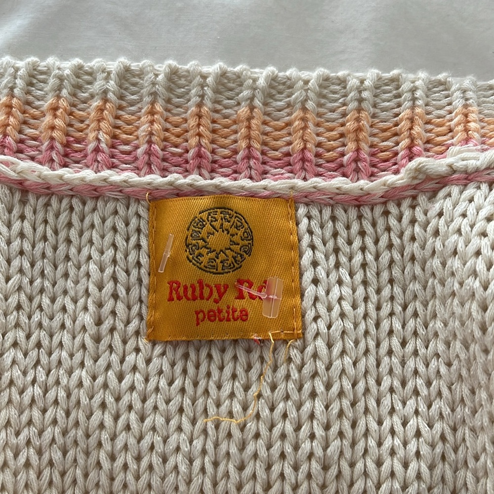 Ruby Rd. Open Multicolored Knit Cardigan - Picture 4 of 10